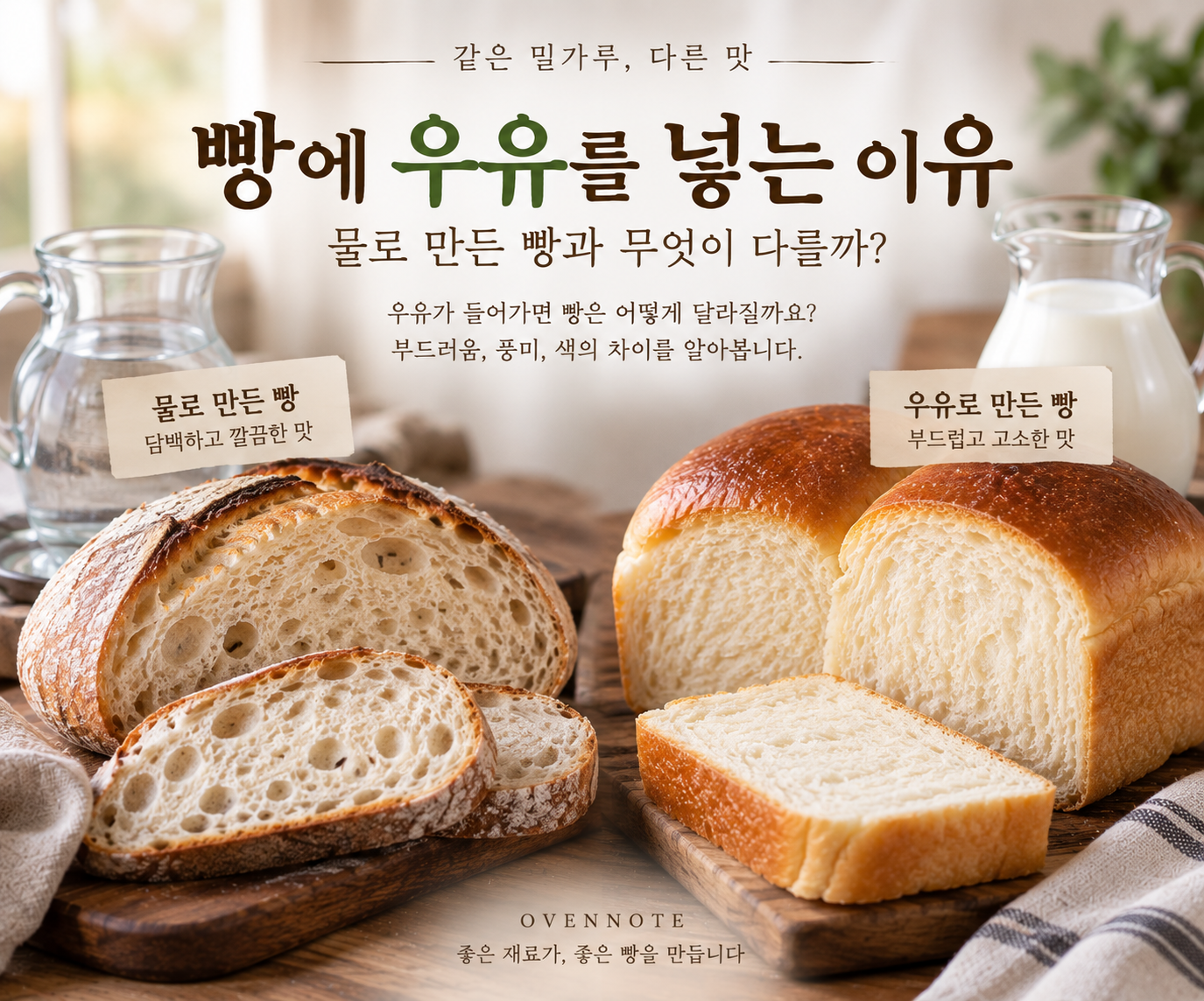 빵에 우유를 넣는 이유｜물로 만든 빵과 무엇이 다를까?